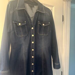 INC International Concepts Dark Blue Denim Dress